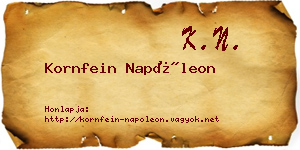 Kornfein Napóleon névjegykártya